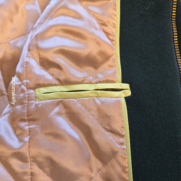 J. Crew Lodge Coat Italian Stadium Wool GREEN Size 0 Nello Gori Retail $350 - Picture 9 of 16